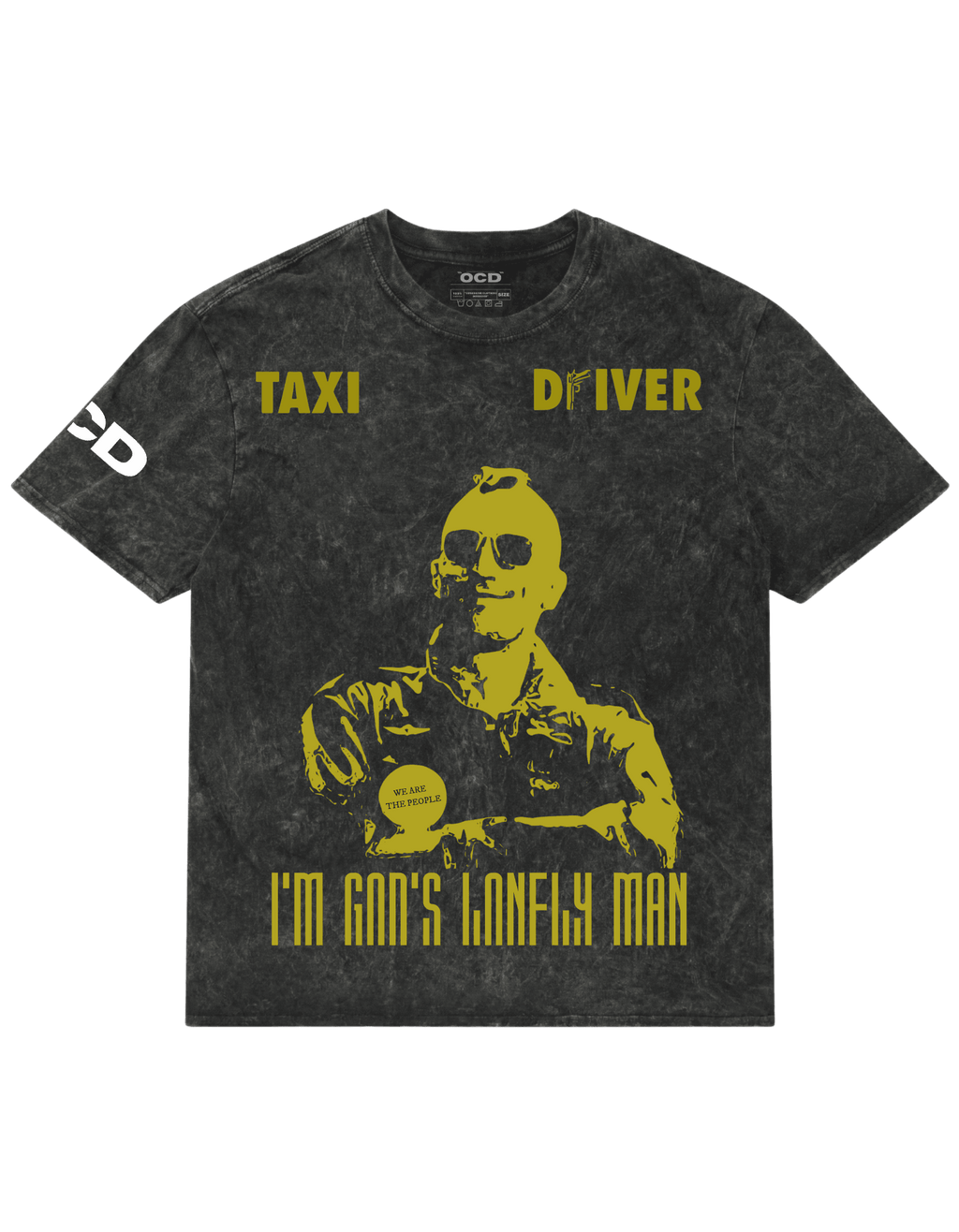 Taxi driver acid washed tee - OCD